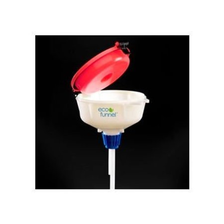 ECO FUNNEL 8in  with 38-430 Cap Adapter, Red Lid EF-3004C